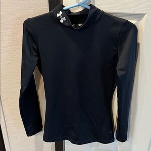 Under Armour Kids Midnight Black Long Sleeve Tee Cold Gear